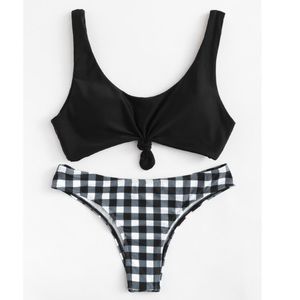 Gingham Knot Bikini Set